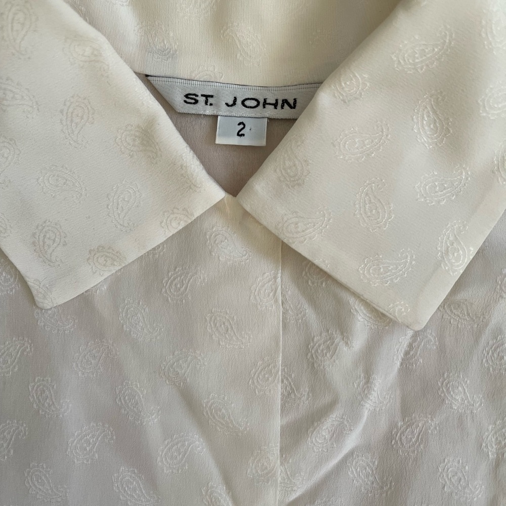 St. John Silk Button Down Blouse - image 5